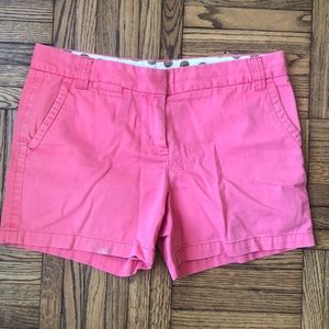 J. Crew Salmon Color Chino Shorts, Size 10